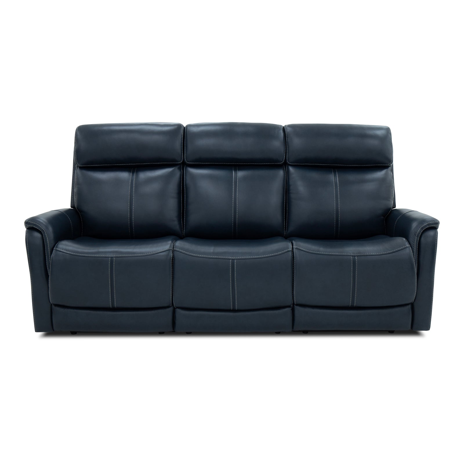 View  Power Reclining Sofa With Console, Power Headrests & Lumbar  Blue