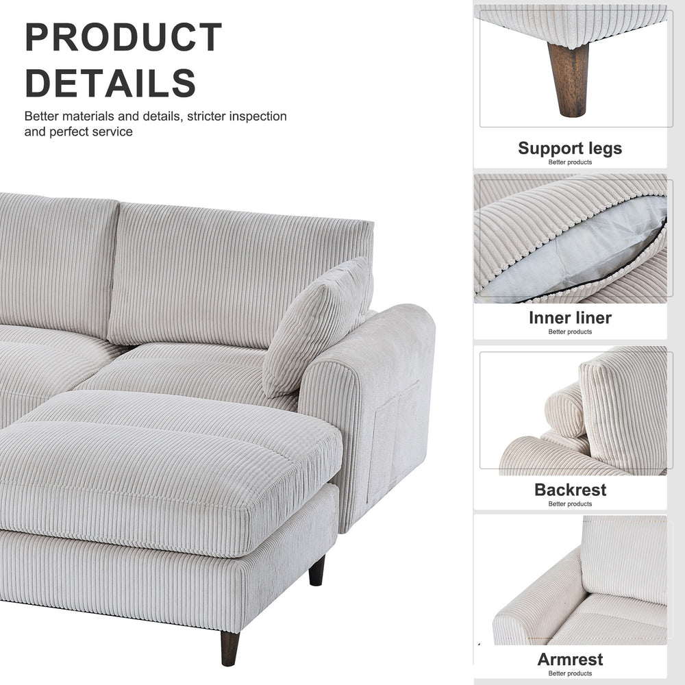 modern-corduroy-convertible-sectional-sofa-with-pillow-w2121s00007