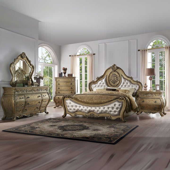 ragenardus-eastern-king-bed-synthetic-leather-vintage-oak