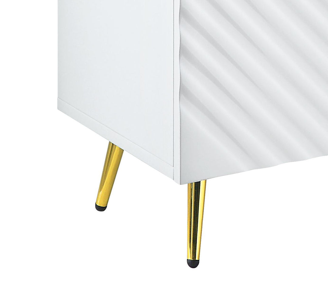 Gaines - High Gloss Accent Cabinet - White