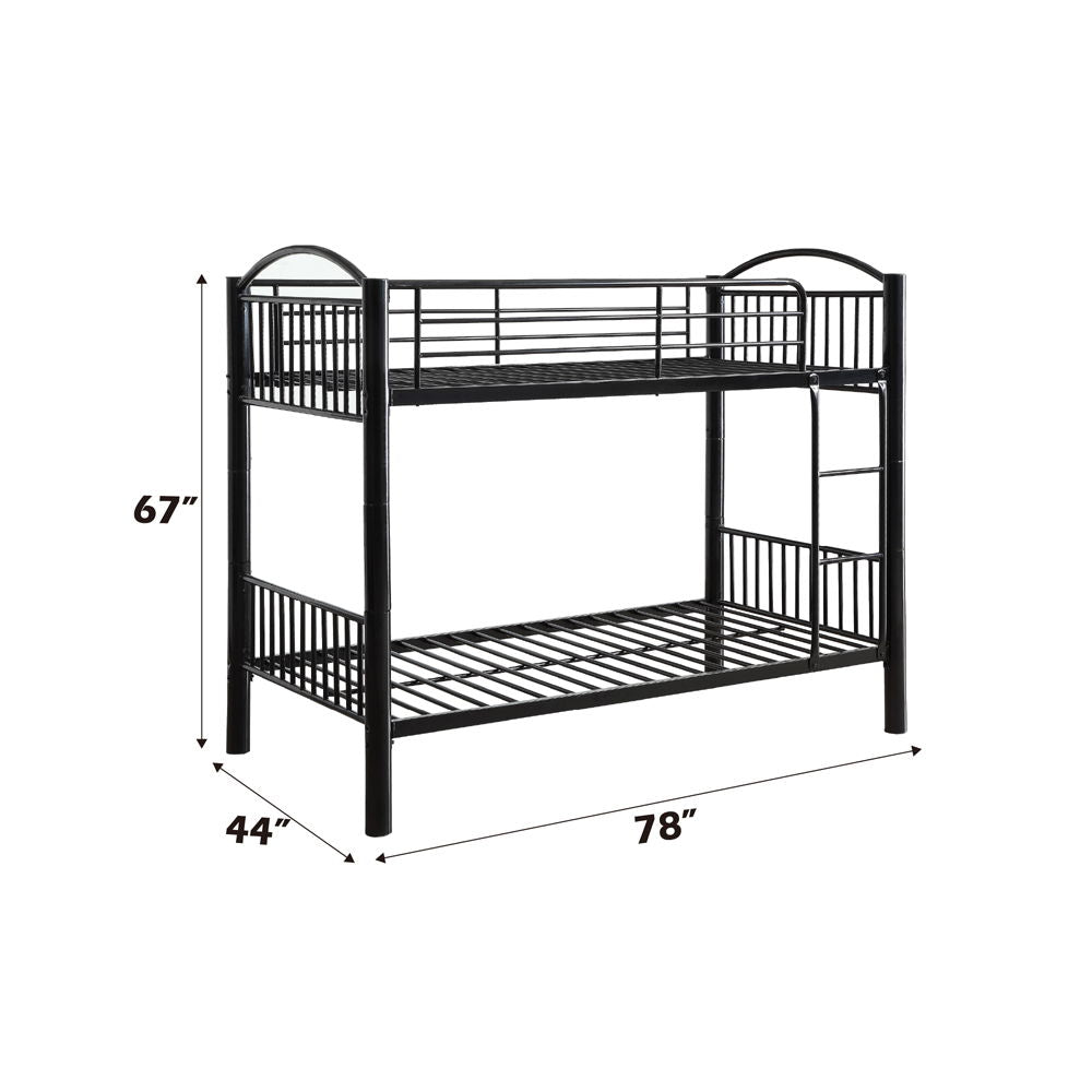 Cayelynn - Twin Over Twin Bunk Bed - Black