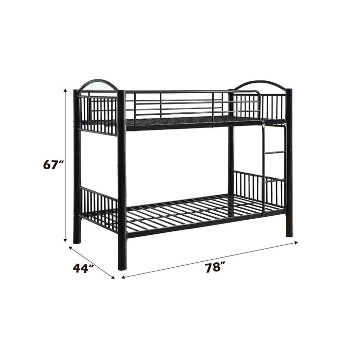 Cayelynn - Twin Over Twin Bunk Bed - Black