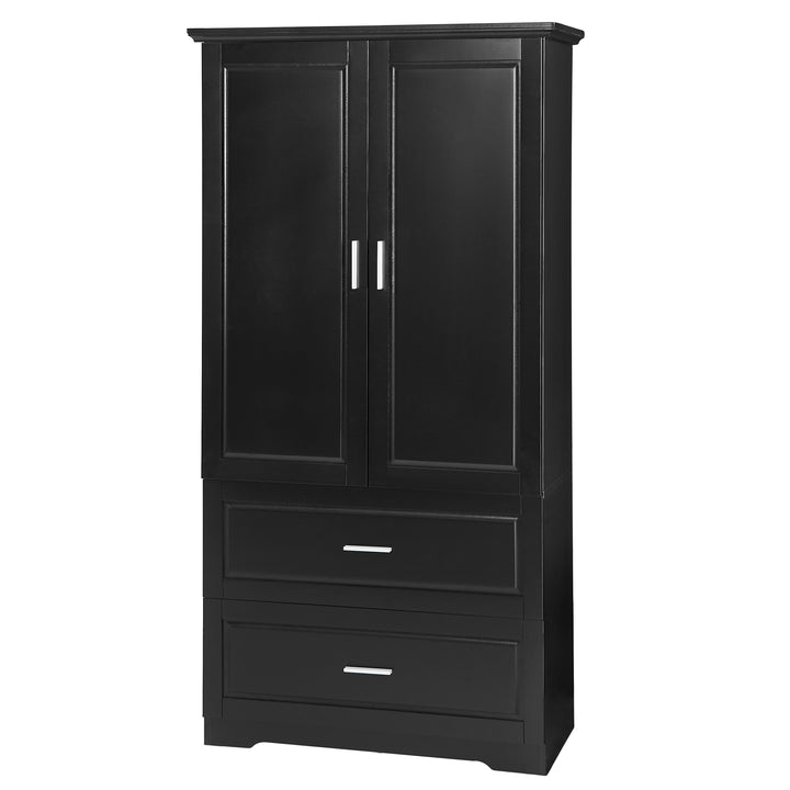 tall-bathroom-storage-cabinet-with-two-doors-and-drawers-black