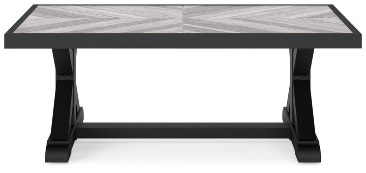 Beachcroft - Rectangular Cocktail Table - Black / Light Gray