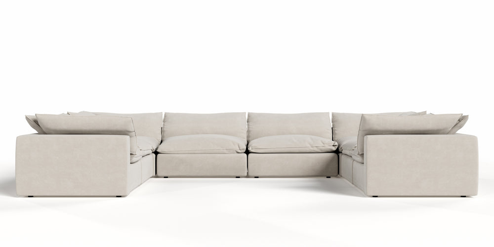 Garman - Modern Light Grey Modular Sectional Sofa-8-Piece Sectional