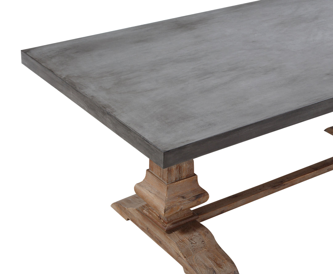 Modus Furniture 9Ks861T Thurston Concrete And Solid Wood Rectangular Dining Table