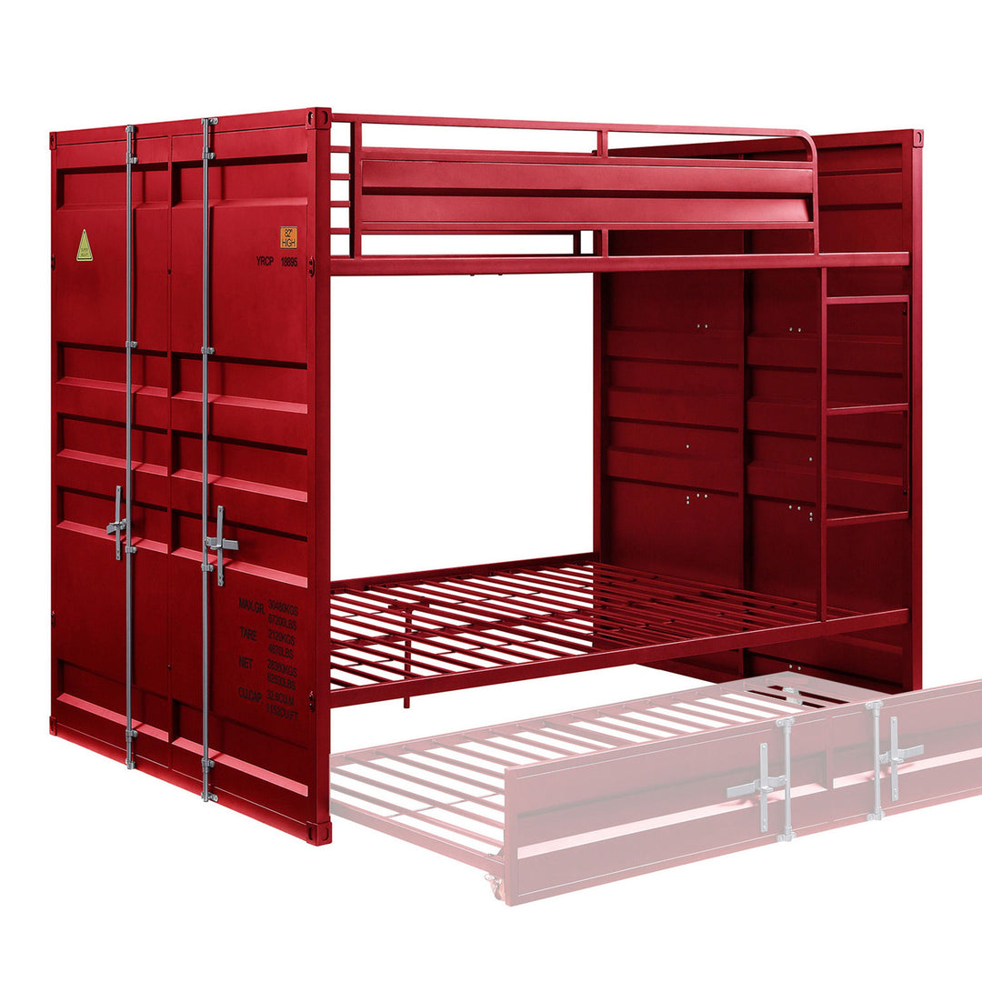 Cargo - Full Over Full Bunk Bed - Red