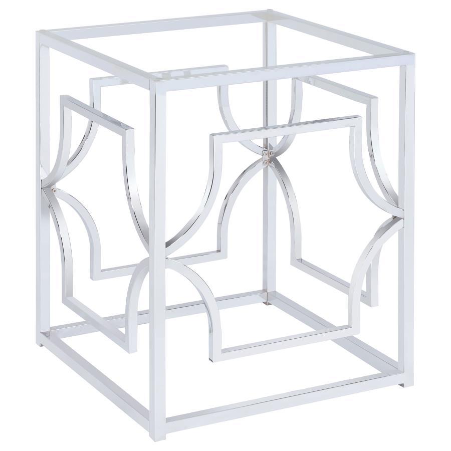 Coaster Furniture Starlight - Square Metal Dining Table Base - Chrome