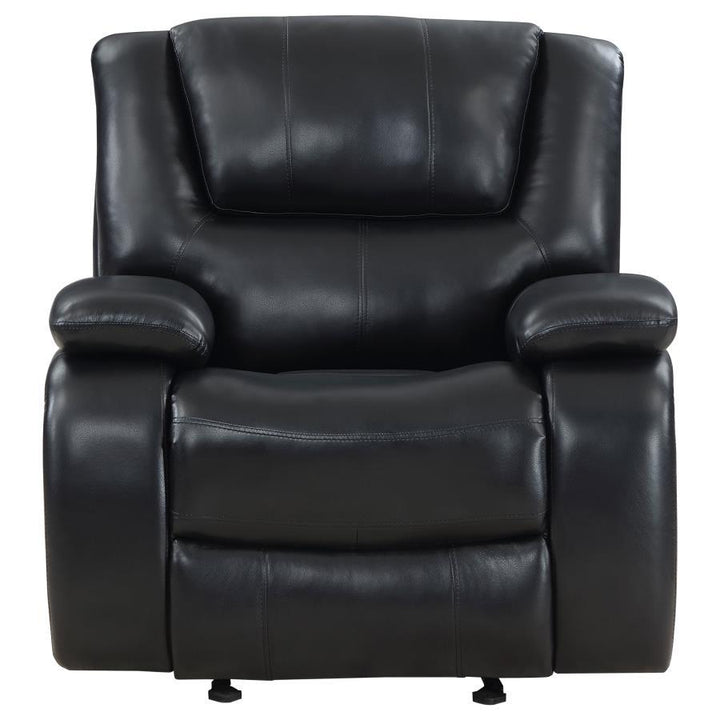 Camila - Upholstered Glider Recliner Chair - Black