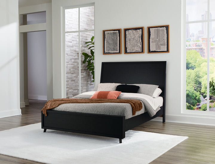Danziar - Queen Panel Bed - Black by Ashley Furniture product image