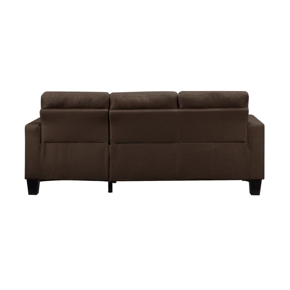 Earsom - Reversible Sofa & Ottoman - Brown Linen