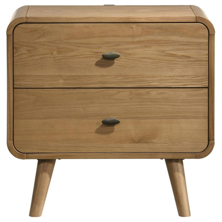 Robyn - 2-Drawer Nightstand Bedside Table - Light Ash