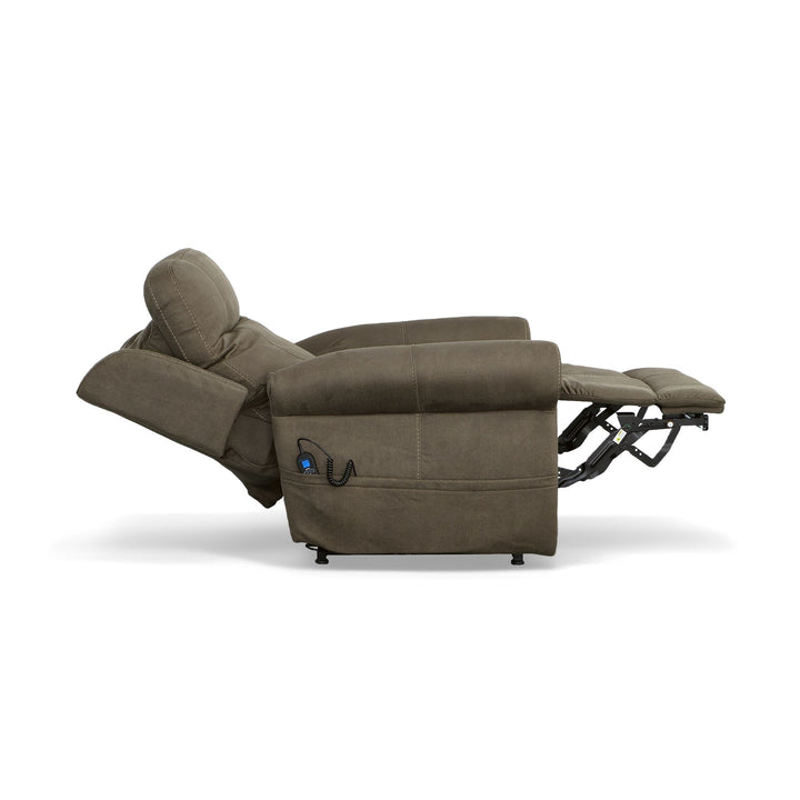 Stewart Power Lift Recliner With Power Headrest &amp; Lumbar Mossy Gray