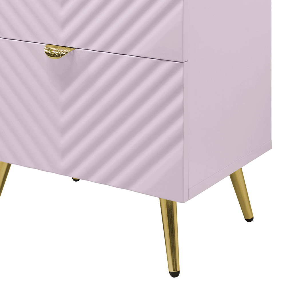 Gaines - Nightstand - Pink High Gloss