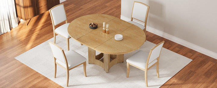 farmhouse-extendable-round-dining-table-set-for-5-with-upholstered-chairs-and-removable-leaf-natural-beige