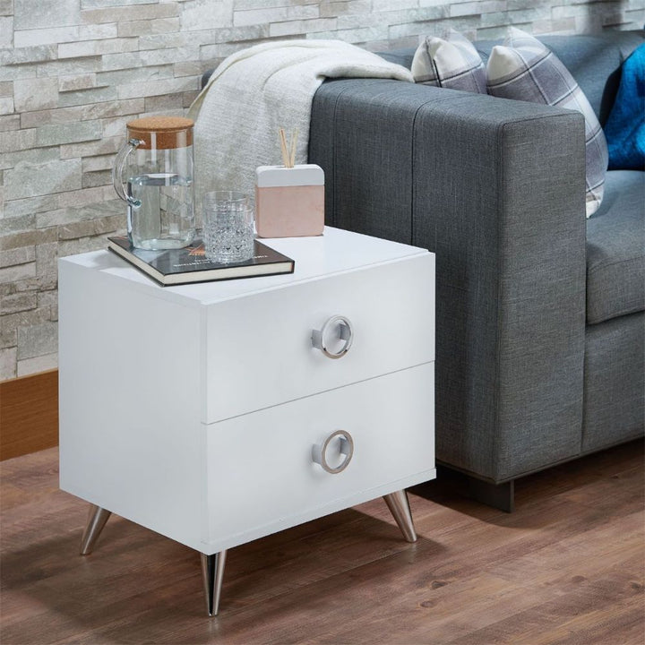 Elms - Accent Table - White