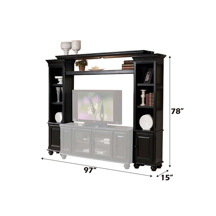 Ferla - Wood Entertainment Center - Black