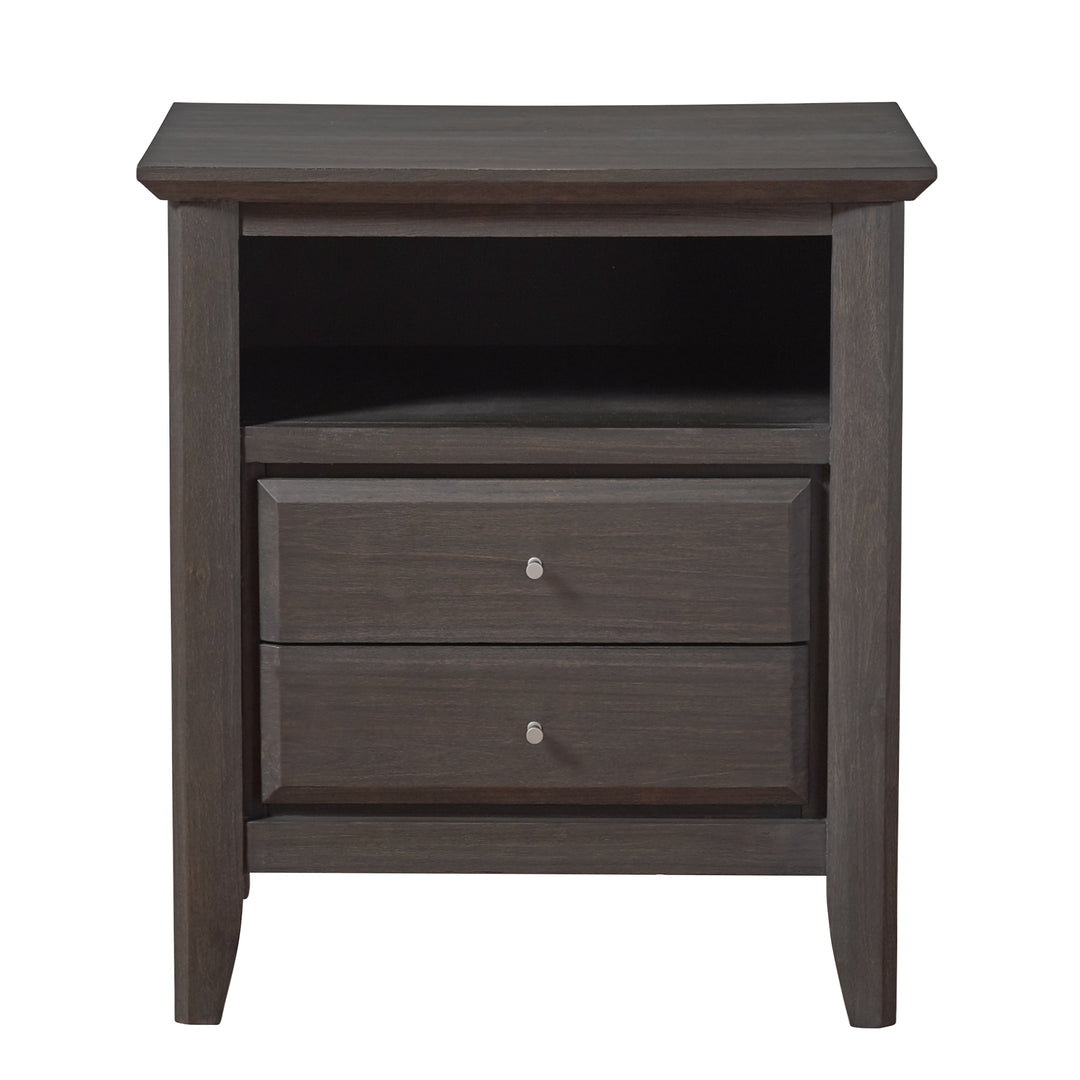 Modus Furniture 1X5781 City Ii Two Drawer Nightstand In Basalt Gray