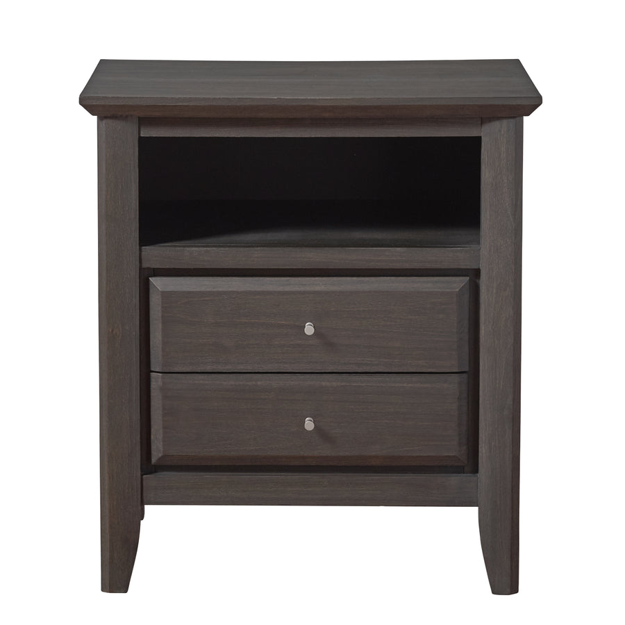 Modus Furniture 1X5781 City Ii Two Drawer Nightstand In Basalt Gray
