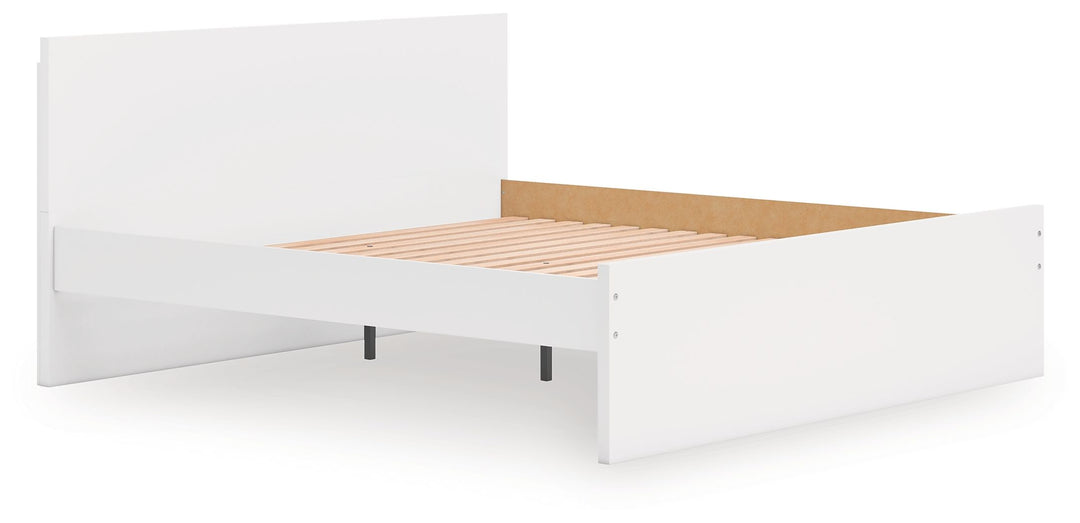 Onita - King Panel Platform Bed - White by Ashley Furniture product image
