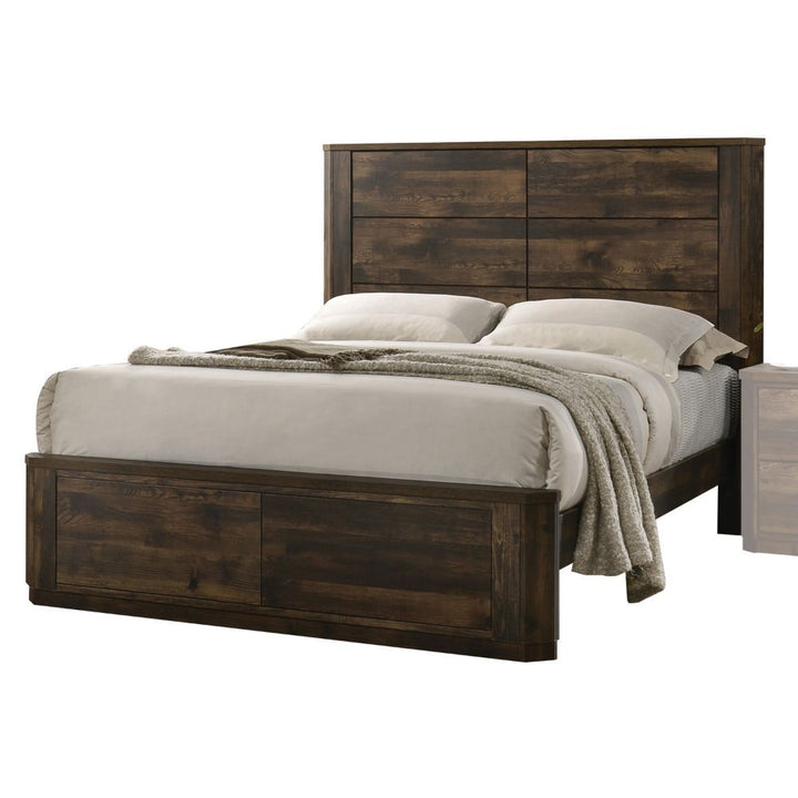 Elettra - Eastern King Bed - Rustic Walnut