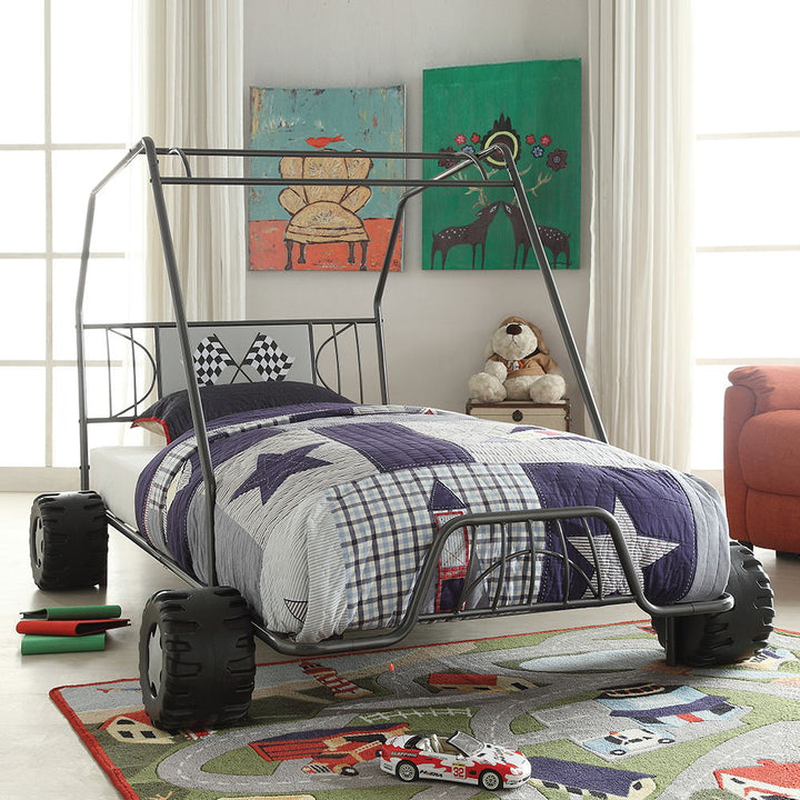 ACME Furniture Xander Twin Bed Go Kart Gunmetal