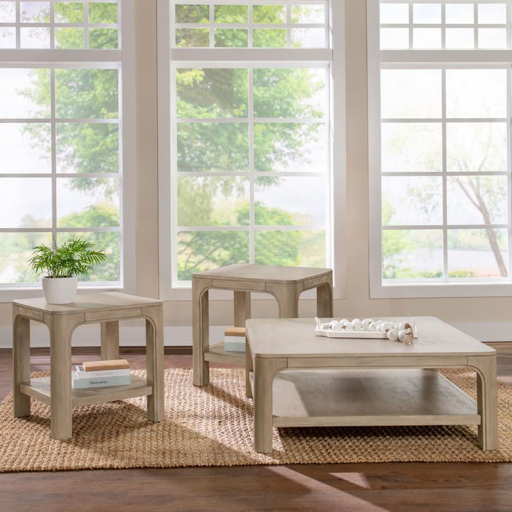 Coaster Furniture Solano - 3-Piece Square Coffee Table Set - Weathered Mango