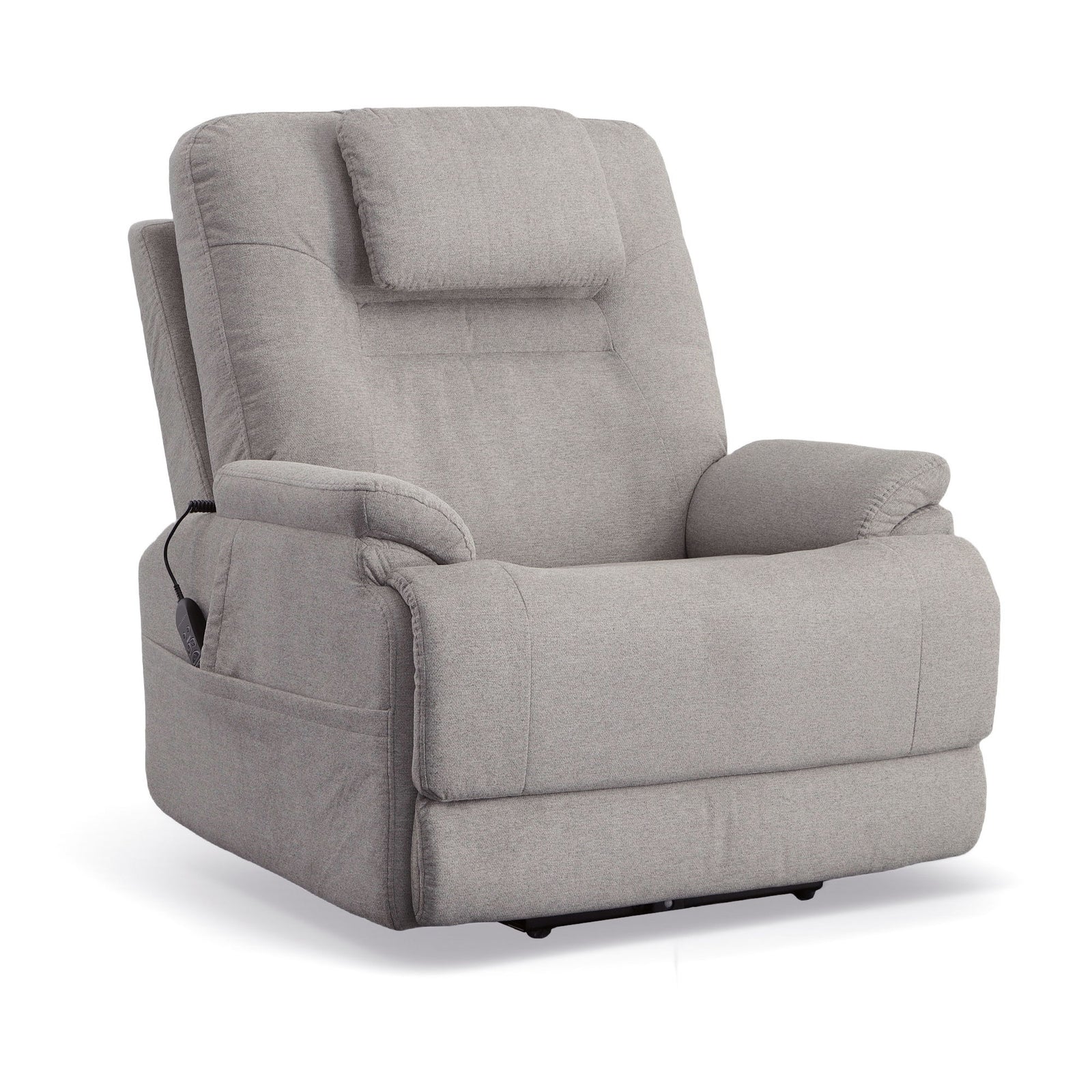 Flexsteel Zecliner Model 2 Dove Fabric Power Rocking Sleep Recliner with Power Headrest & Lumbar
