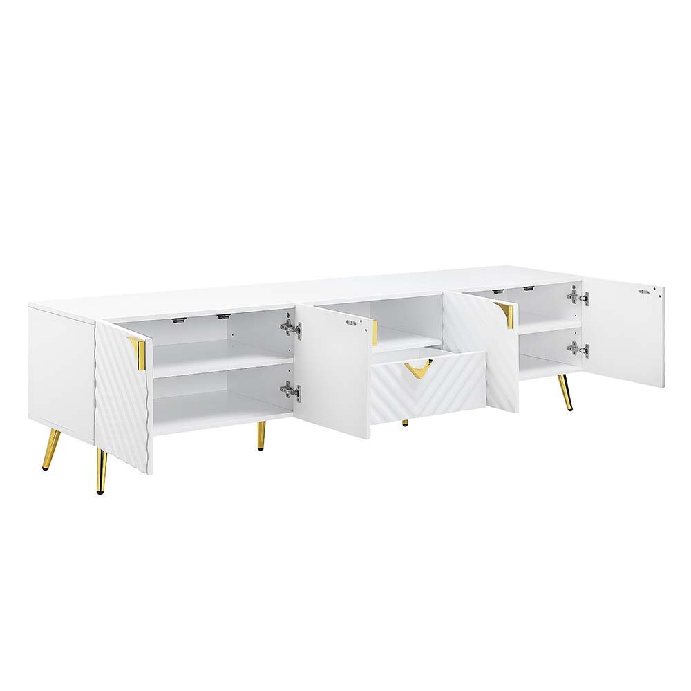 Gaines - TV Stand - White High Gloss
