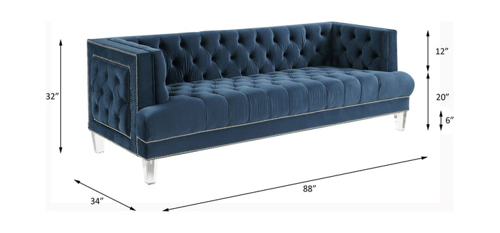 Ansario - Sofa - Blue Velvet
