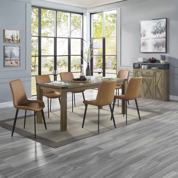 Abiram - Dining Table - Rustic Oak