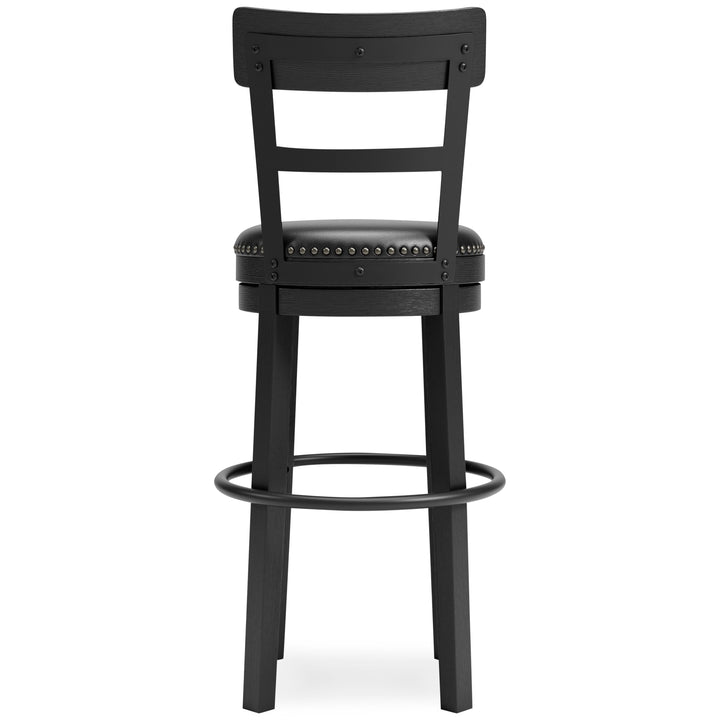 Valebeck - Tall UPH Swivel Barstool - Black