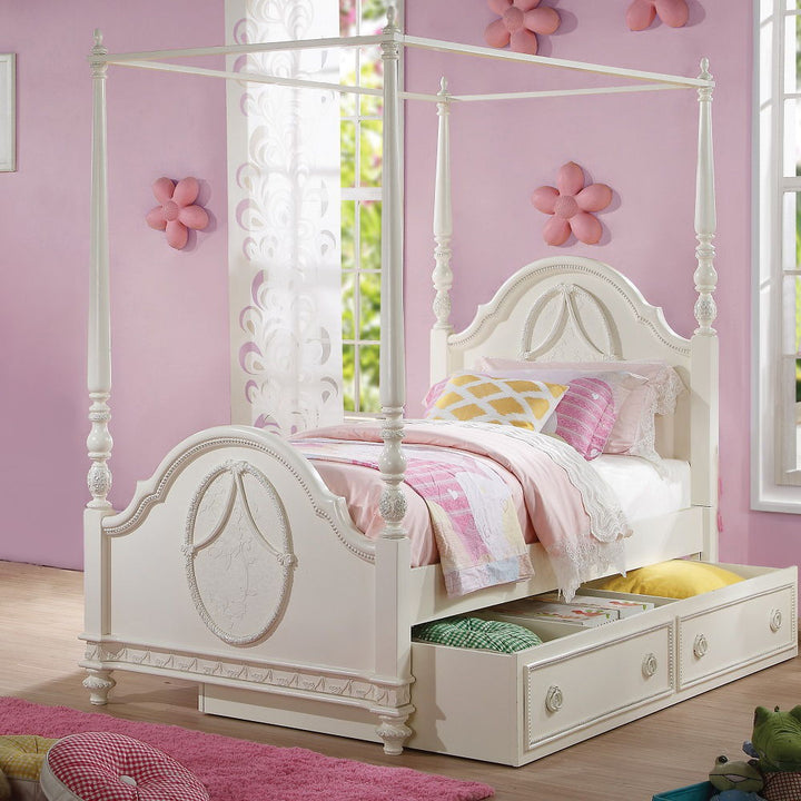 Dorothy - Full Post Bed - Ivory