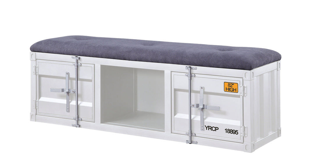 Cargo - Bench With Storage - Gray / White