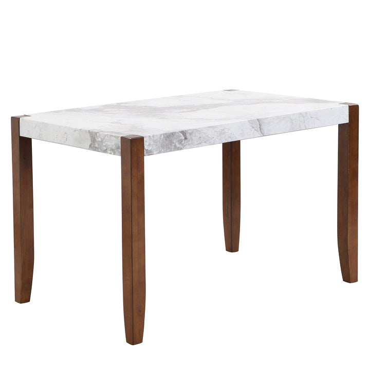 5-piece-faux-marble-dining-table-set-with-rubberwood-legs