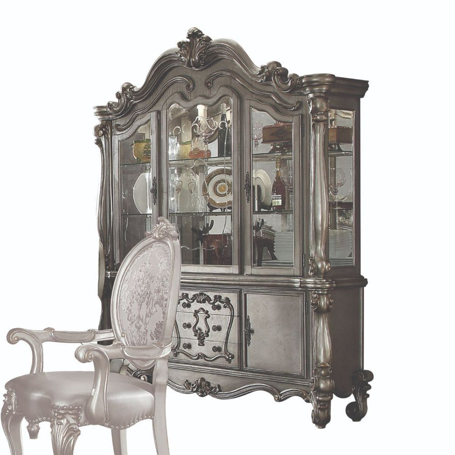 ACME Furniture Versailles Buffet & Hutch Antique Platinum