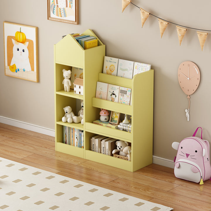 Kid's Multi  Bookshelf and Storage Organizer, Yellow