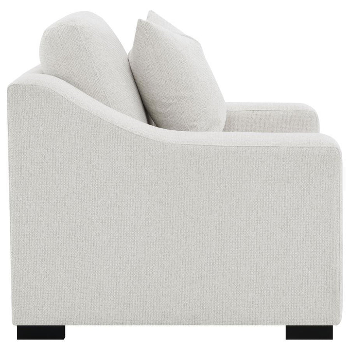 Ashlyn - Fabric Upholstered Track Arm Accent Chair - Sand