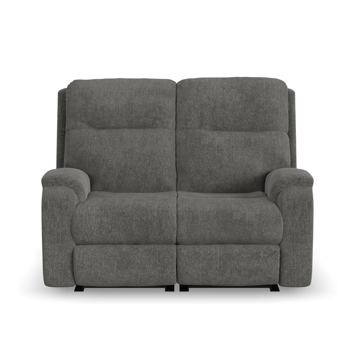 Penn Power Reclining Loveseat With Power Headrests &amp; Lumbar Dark Gray