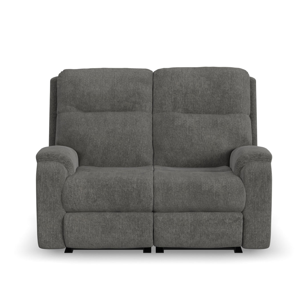 Penn  Power Reclining Loveseat With Power Headrests & Lumbar  Dark Gray