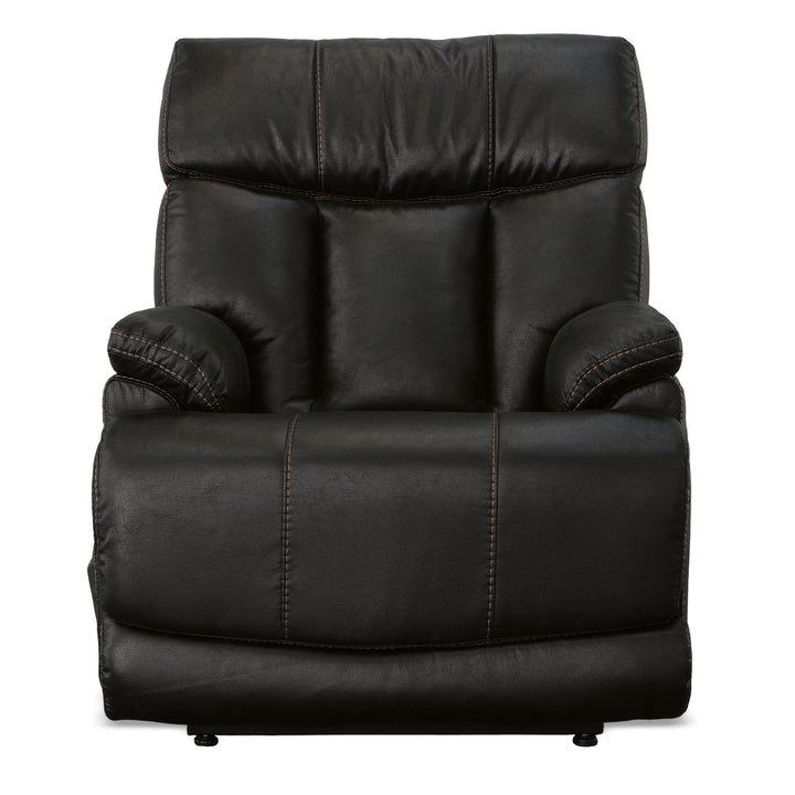Clive Fabric Power Recliner with Power Headrest &amp; Lumbar in Peppercorn