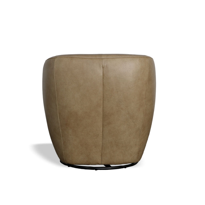 Wade Leather Swivel Chair in Barley