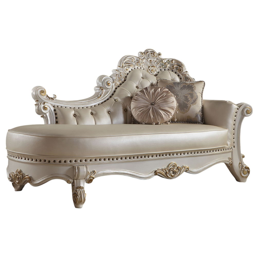 vendome-chaise-with-2-pillows-synthetic-leather-antique-pearl