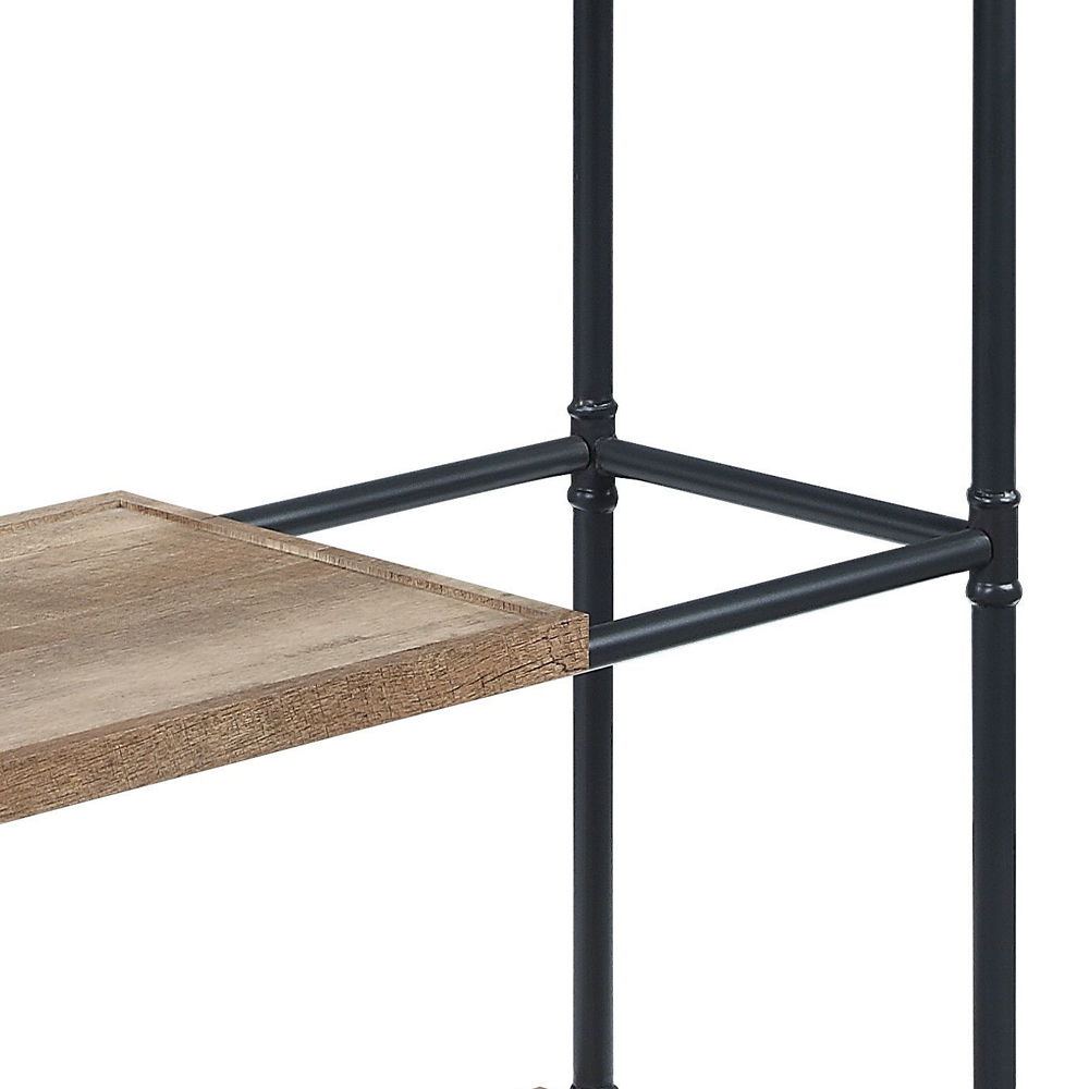 Brantley - 65" Bookshelf - Oak & Sandy Black