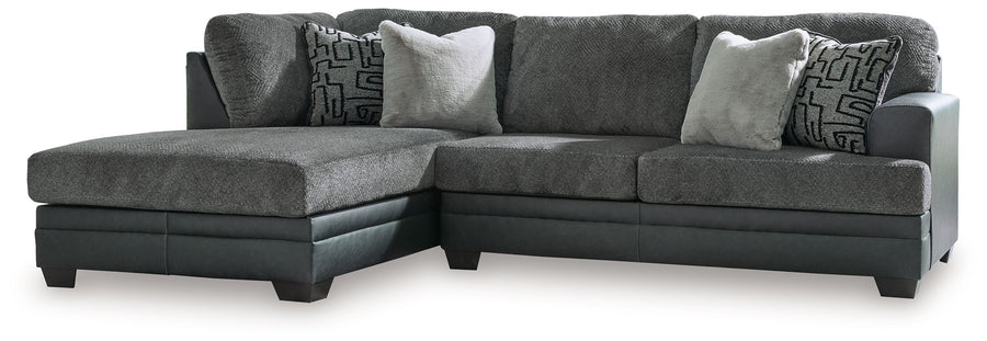 Brixley Pier - 2-Piece Sectional With Laf Corner Chaise - Graphite by Ashley Furniture product image
