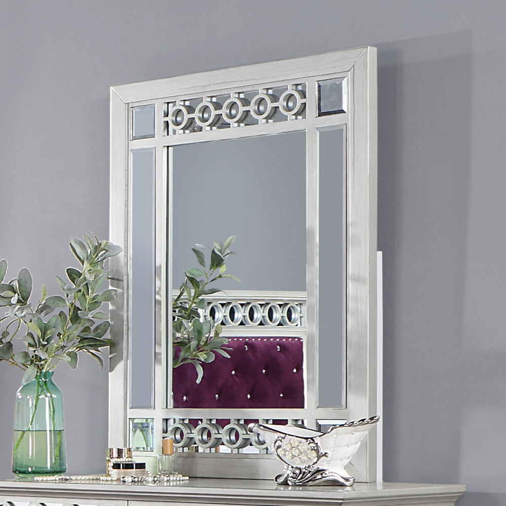 ACME Furniture Varian Mirror Silver & Mirrored