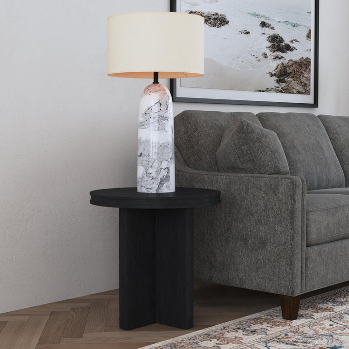 Waterfall Round End Table