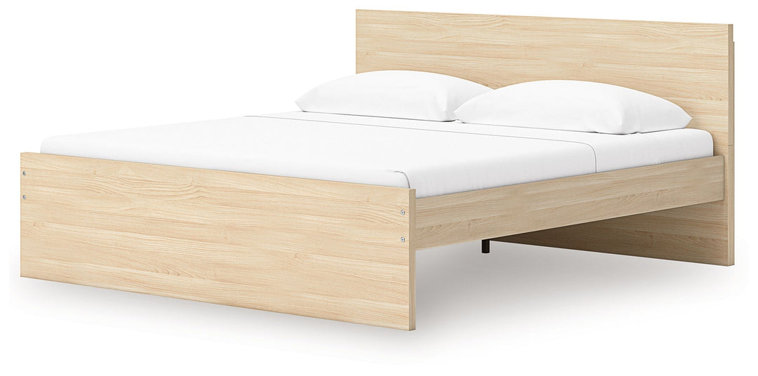 Onita - King Panel Platform Bed With Storage - Natural by Ashley Furniture product image