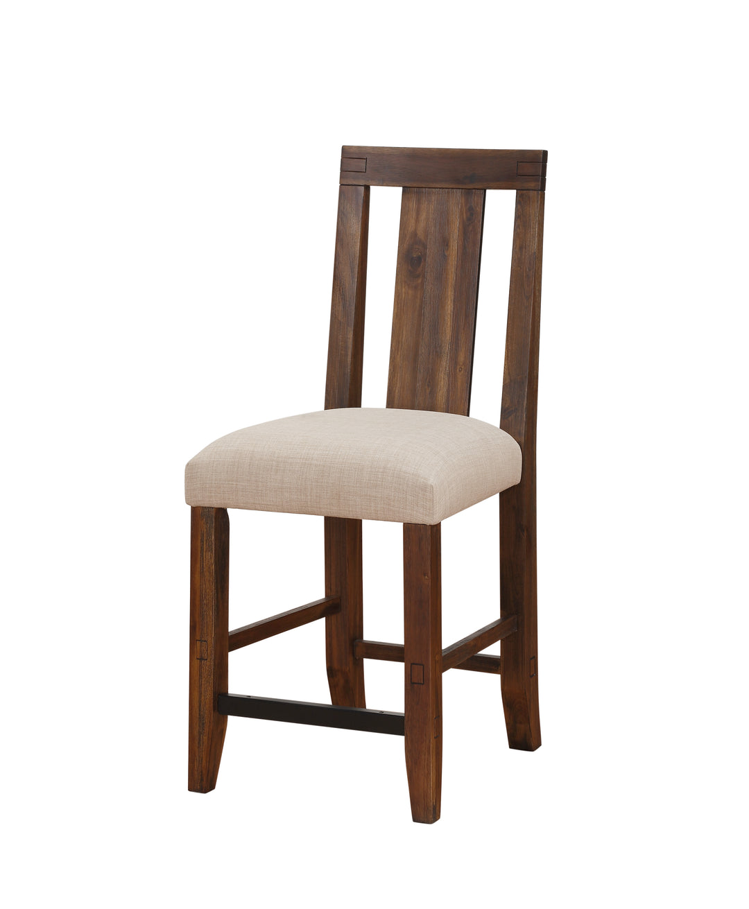Modus Furniture 3F4170 Meadow Solid Wood Upholstered Kitchen Counter Stool In Brick Brown