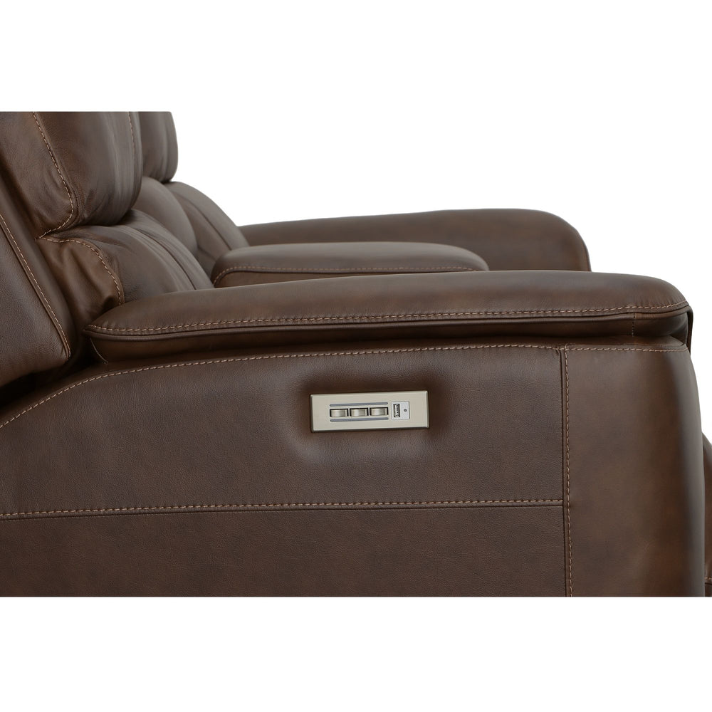 flexsteel-henry-leather-power-reclining-loveseat-console-burnt-umber